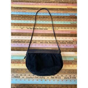 Vintage Morris Moskowitz Black Leather Handbag Clutch Braided Shoulder Bag MCM